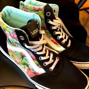 Van's High Tops—Flamingo Women’s 9.5
